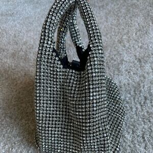 Anthropologie rhinestone bucket bag.
